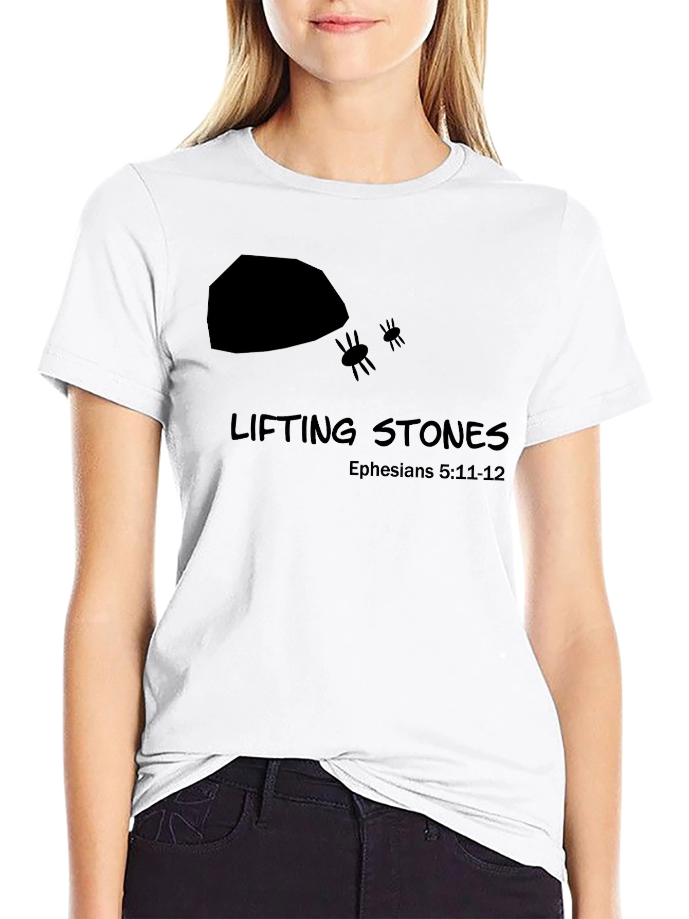 Lifting Stones Christian T-Shirt - Ephesians 5:11-12