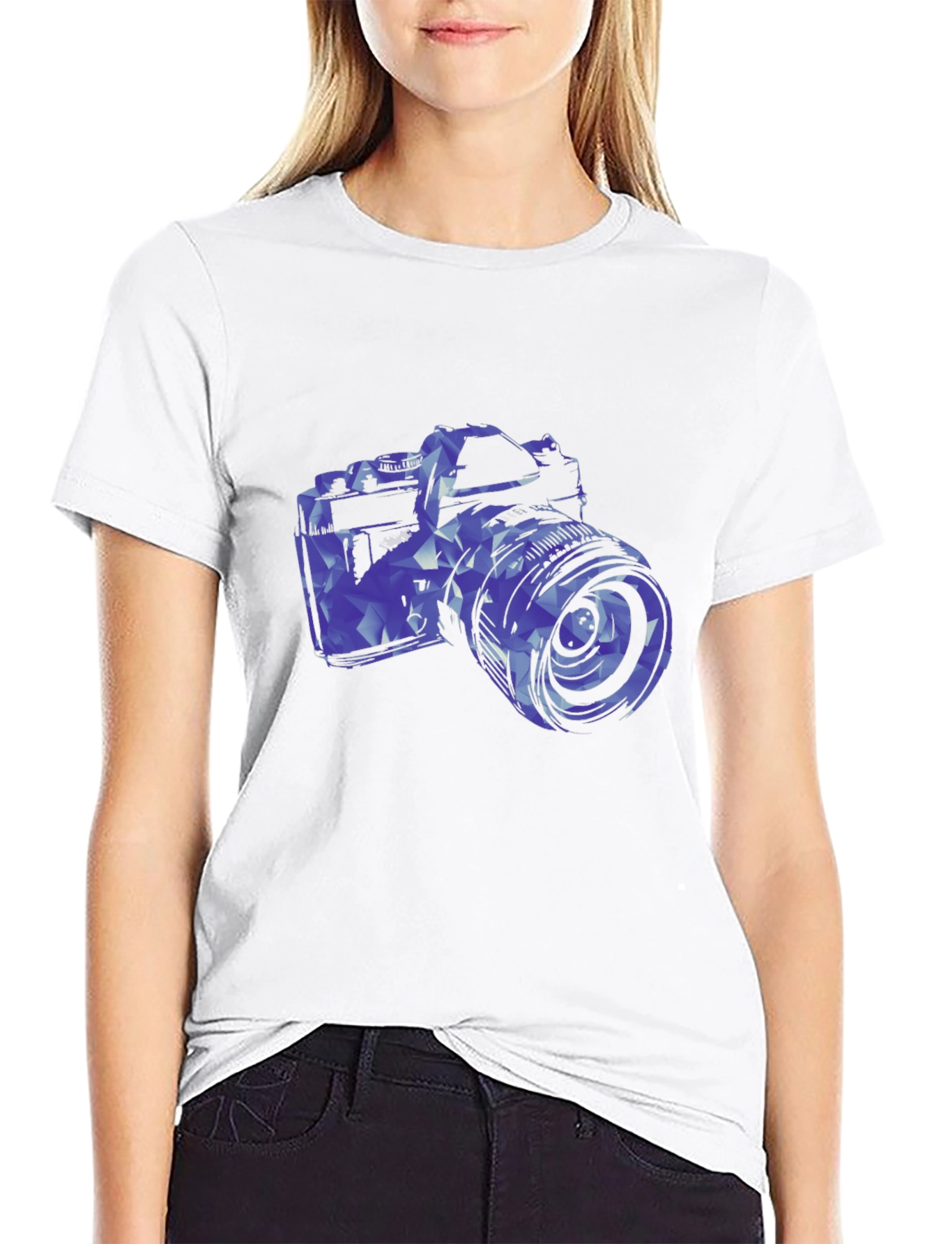 Geometric Camera Graphic T-Shirt