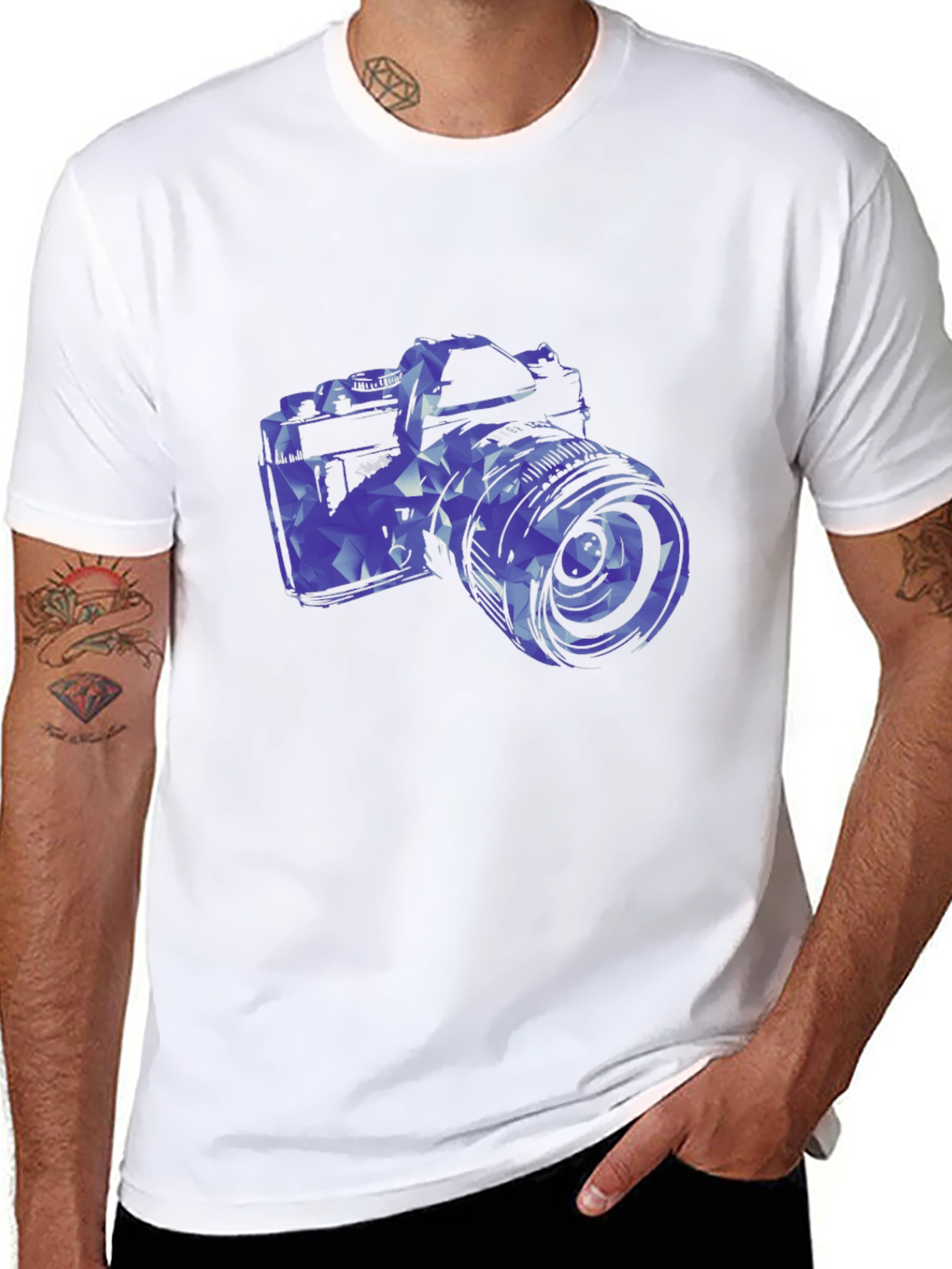 Geometric Camera Graphic T-Shirt