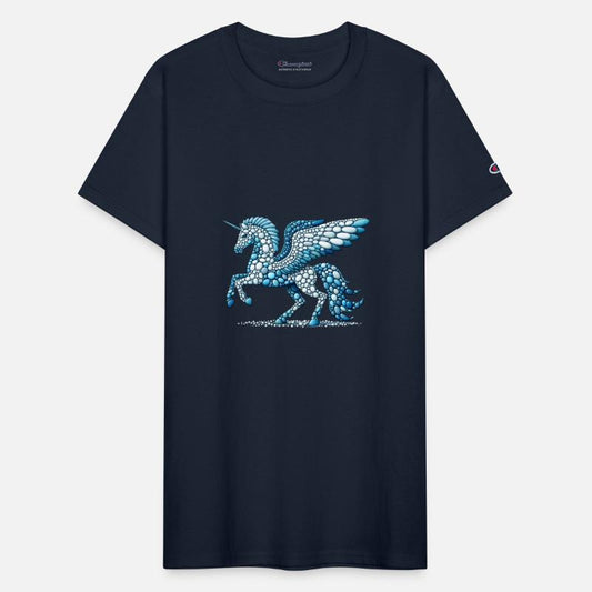 Azure Skies: Pebble Mosaic Pegasus