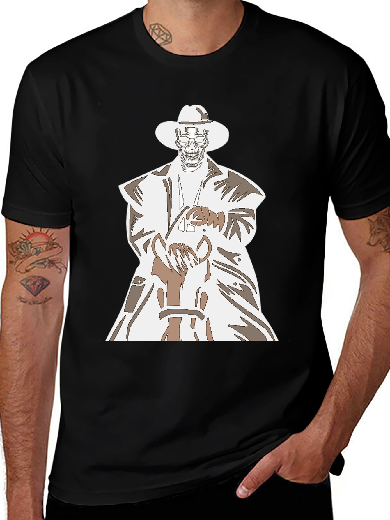 Grim Cowboy T-Shirt - Skeleton Rider Graphic Tee