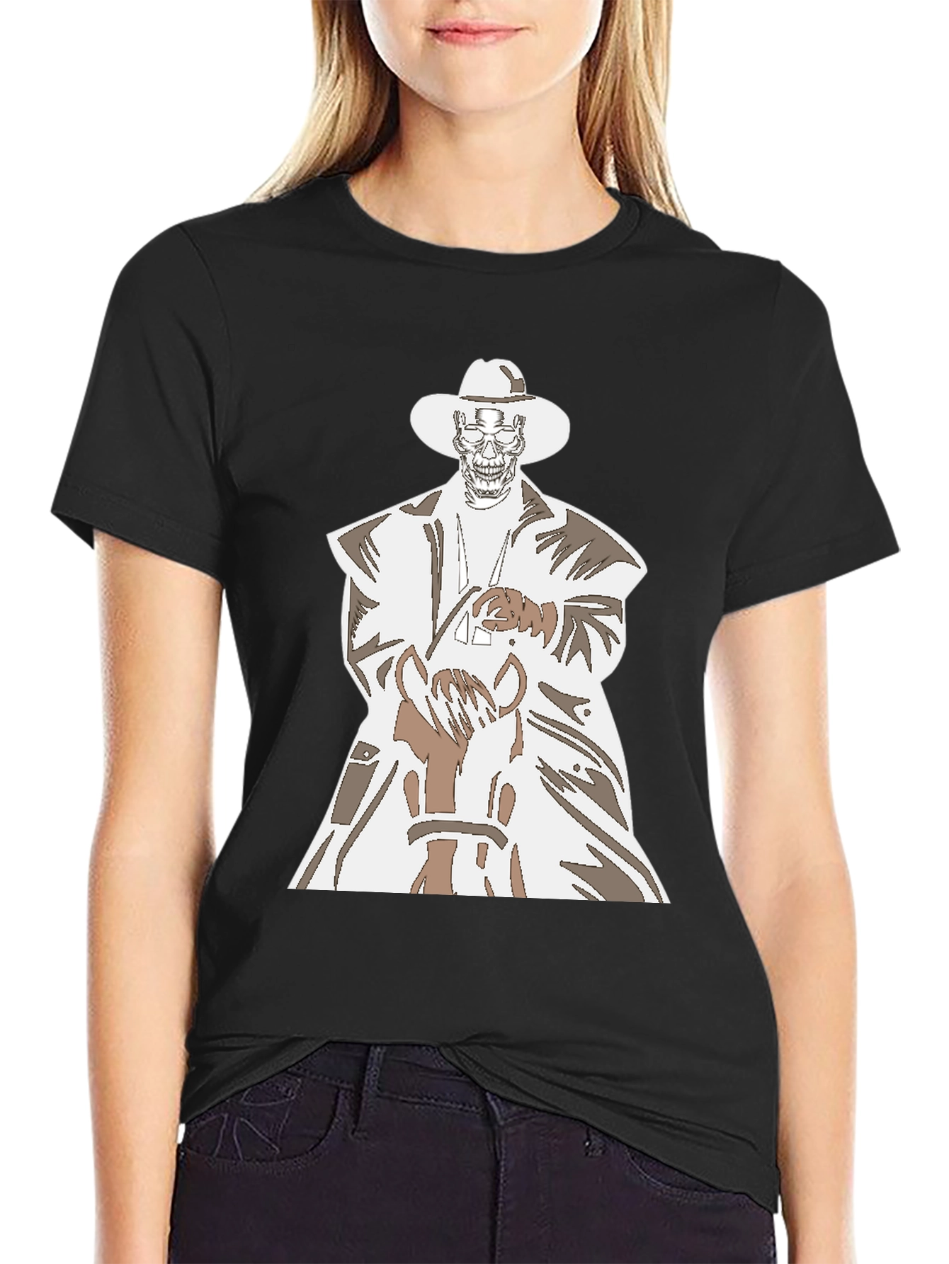 Grim Cowboy T-Shirt - Skeleton Rider Graphic Tee