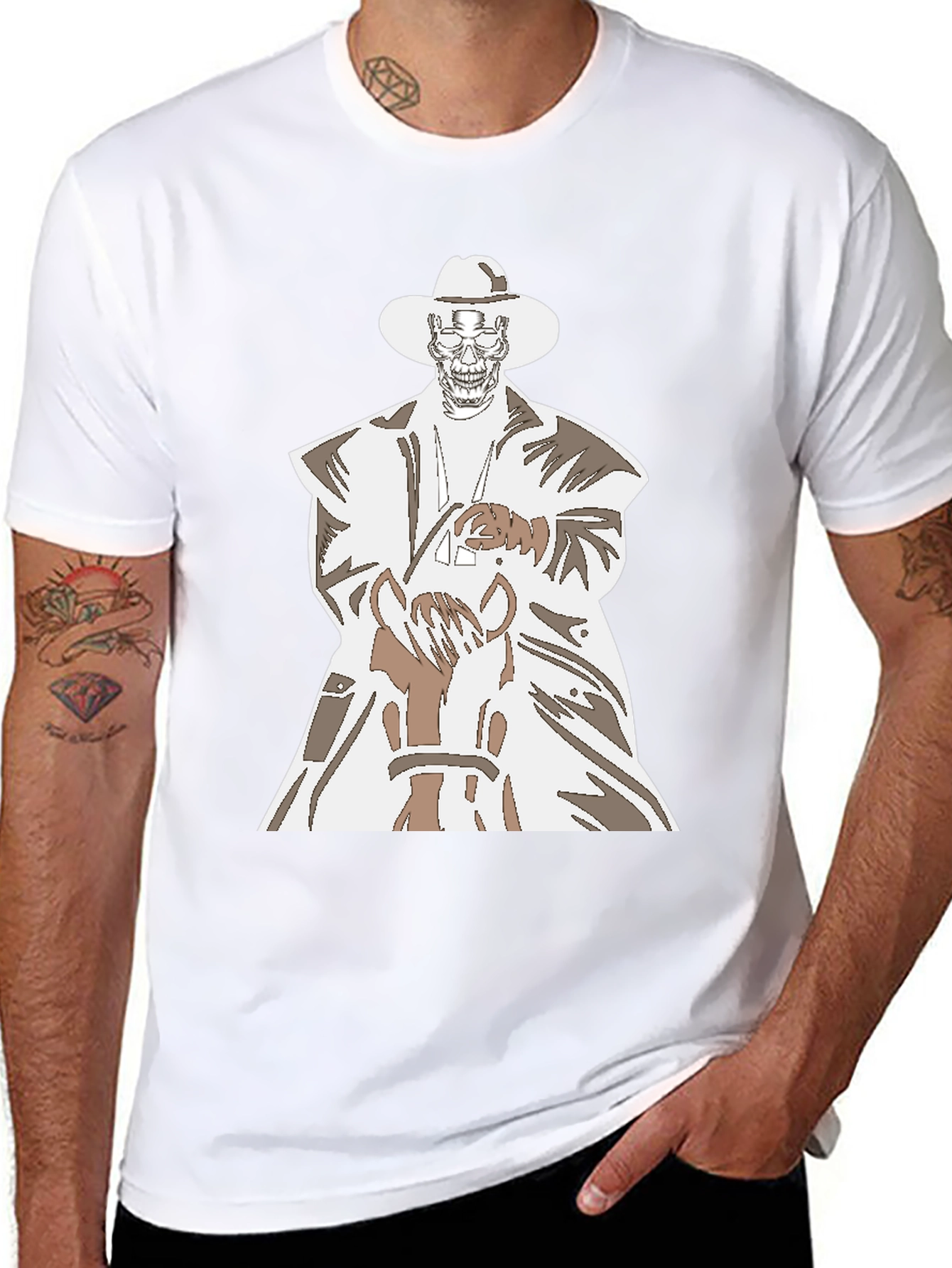 Grim Cowboy T-Shirt - Skeleton Rider Graphic Tee