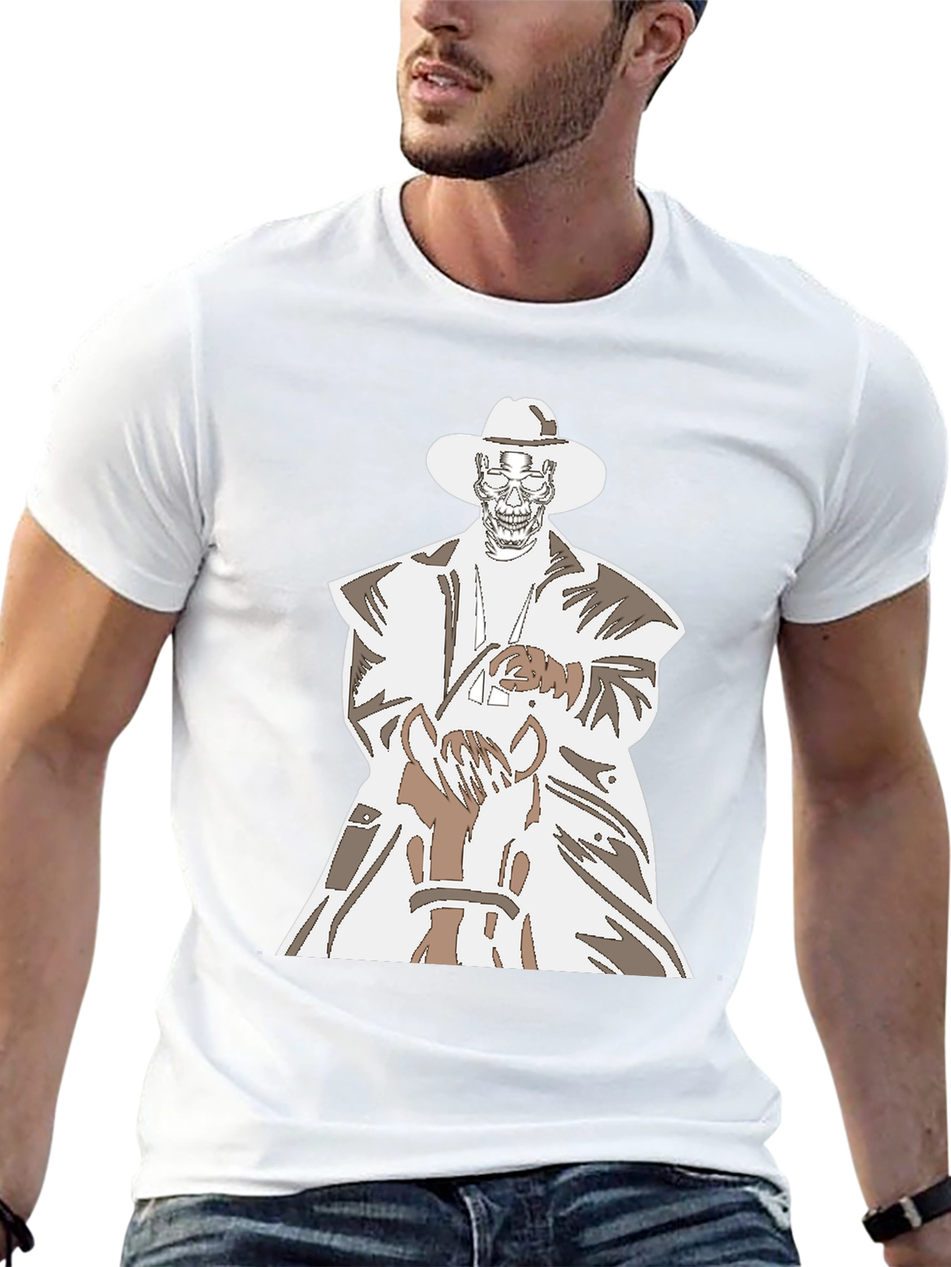 Grim Cowboy T-Shirt - Skeleton Rider Graphic Tee