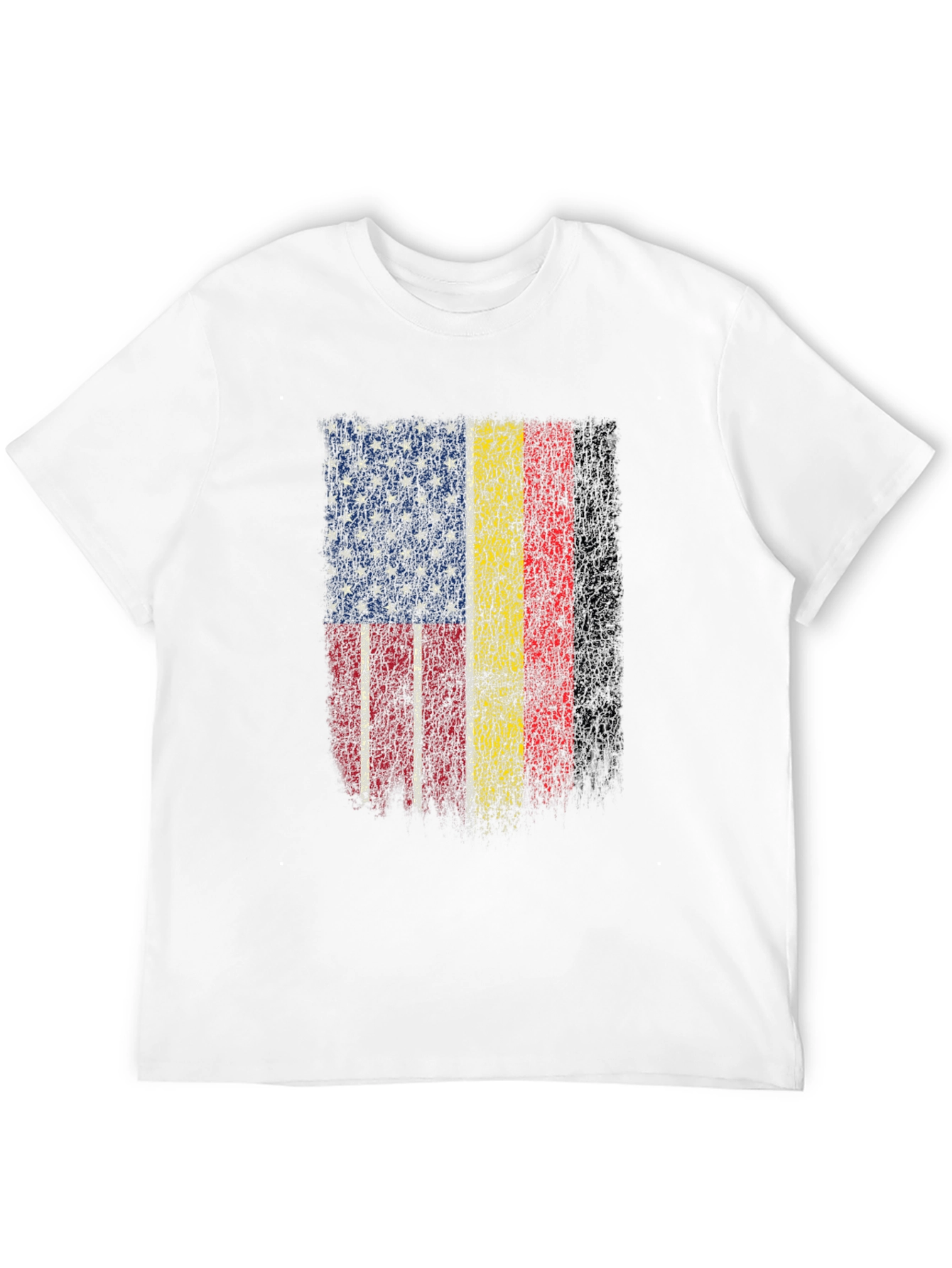 USA & Romania Flag Graphic Print T-Shirt