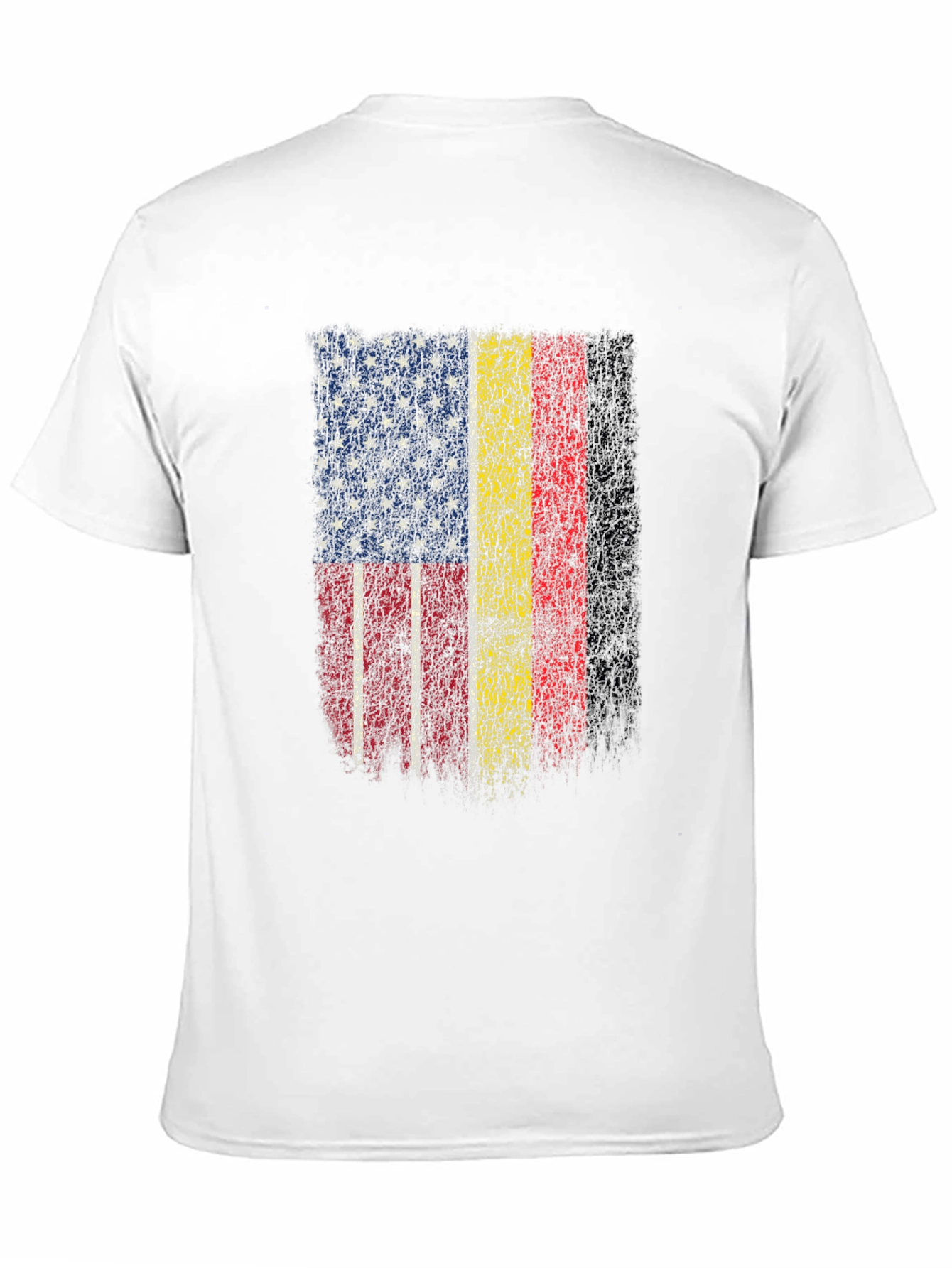 USA & Romania Flag Graphic Print T-Shirt