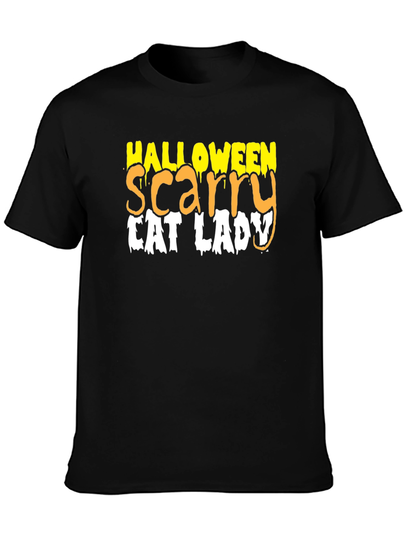 Halloween Scary Cat Lady T-Shirt