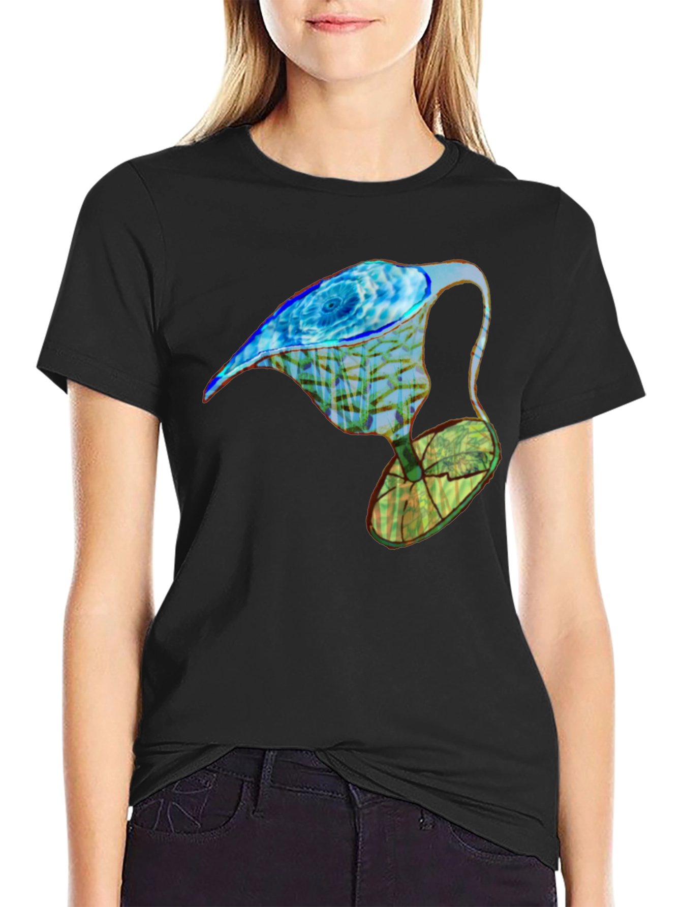 Abstract Water Drop Graphic Tee