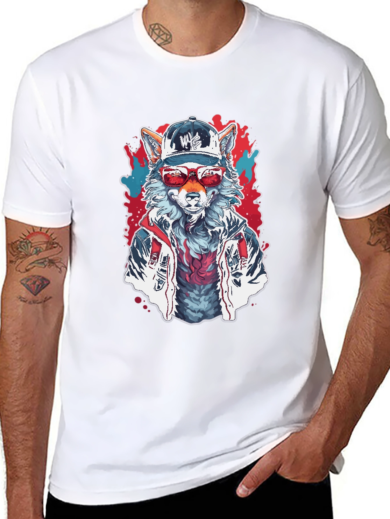 Cool Wolf Graphic Tee - Street Style