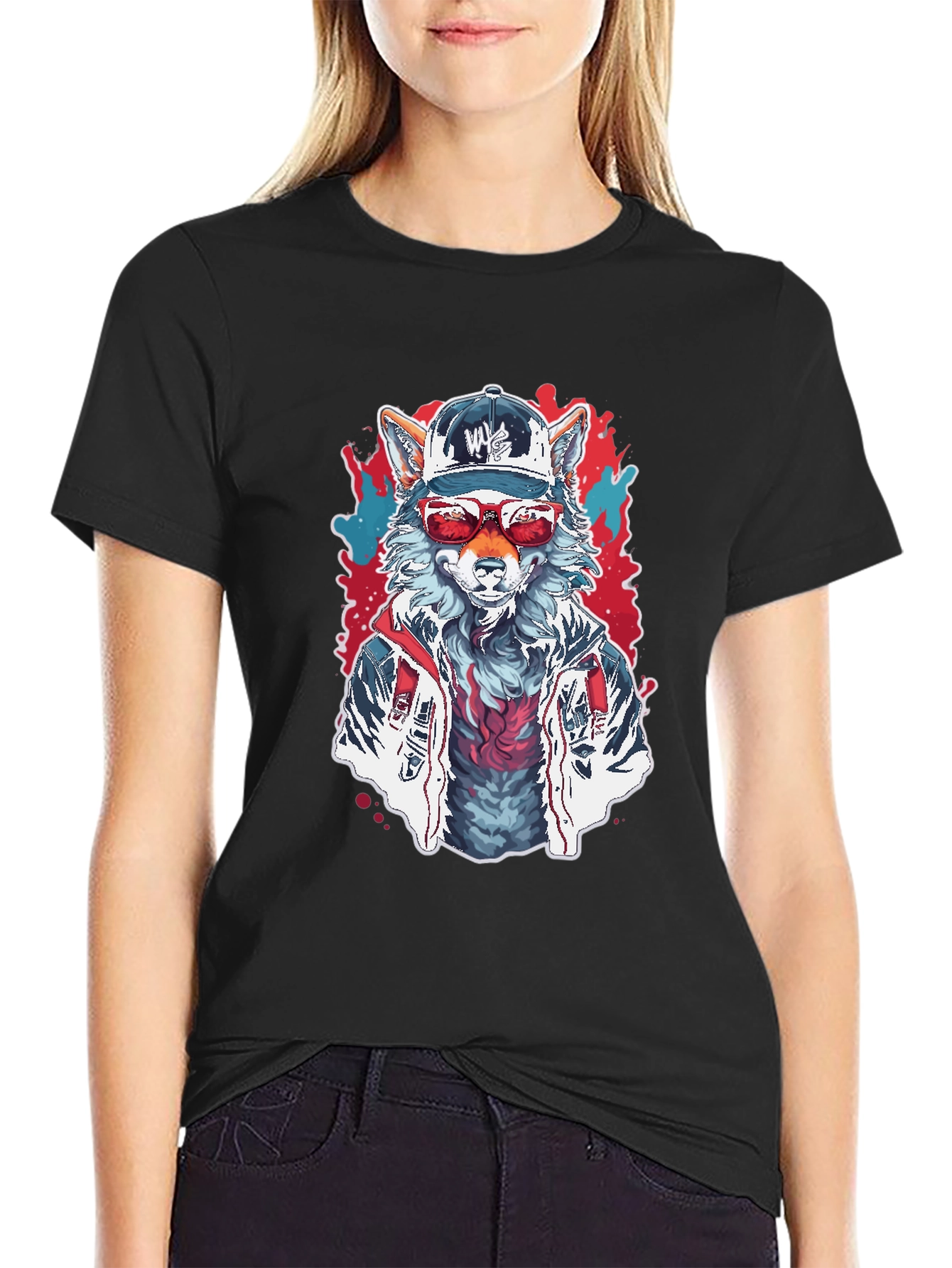 Cool Wolf Graphic Tee - Street Style