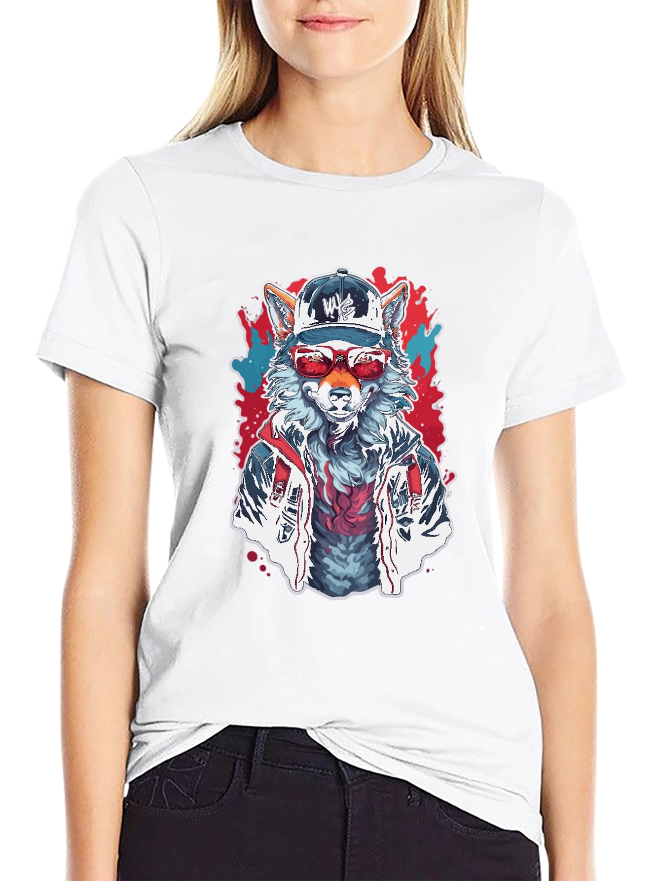 Cool Wolf Graphic Tee - Street Style
