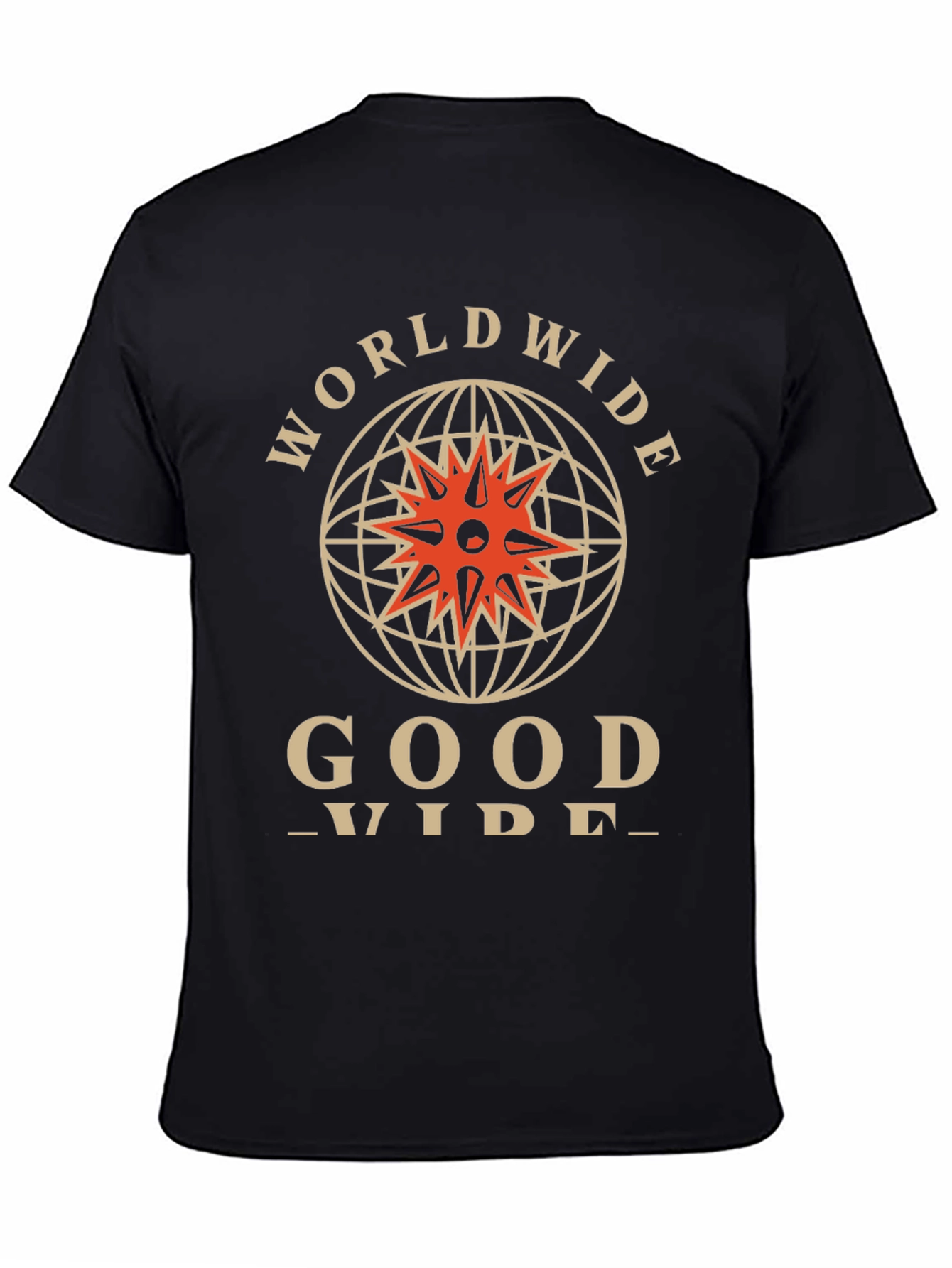 Worldwide Good Vibes Black Graphic Tee