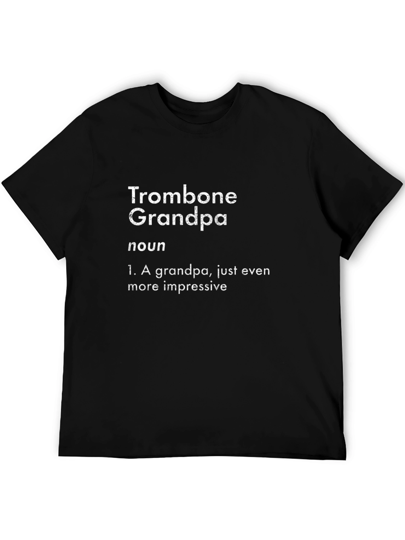 Trombone Grandpa Definition Black T-Shirt