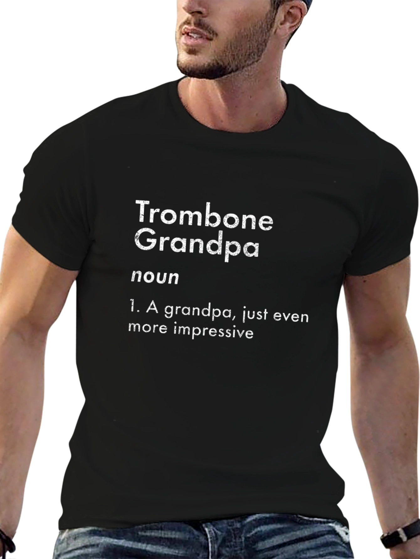 Trombone Grandpa Definition Black T-Shirt