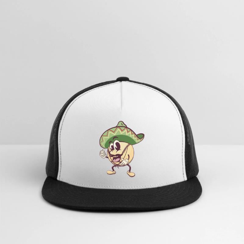 baseball cartoon wearing sombrero with thumb up