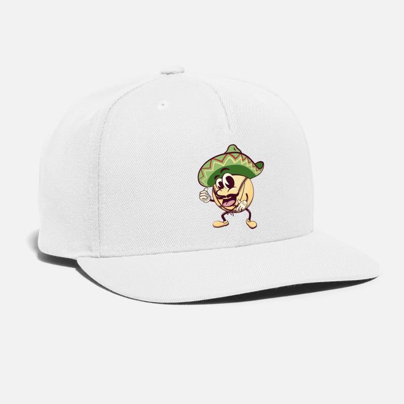 baseball cartoon wearing sombrero with thumb up