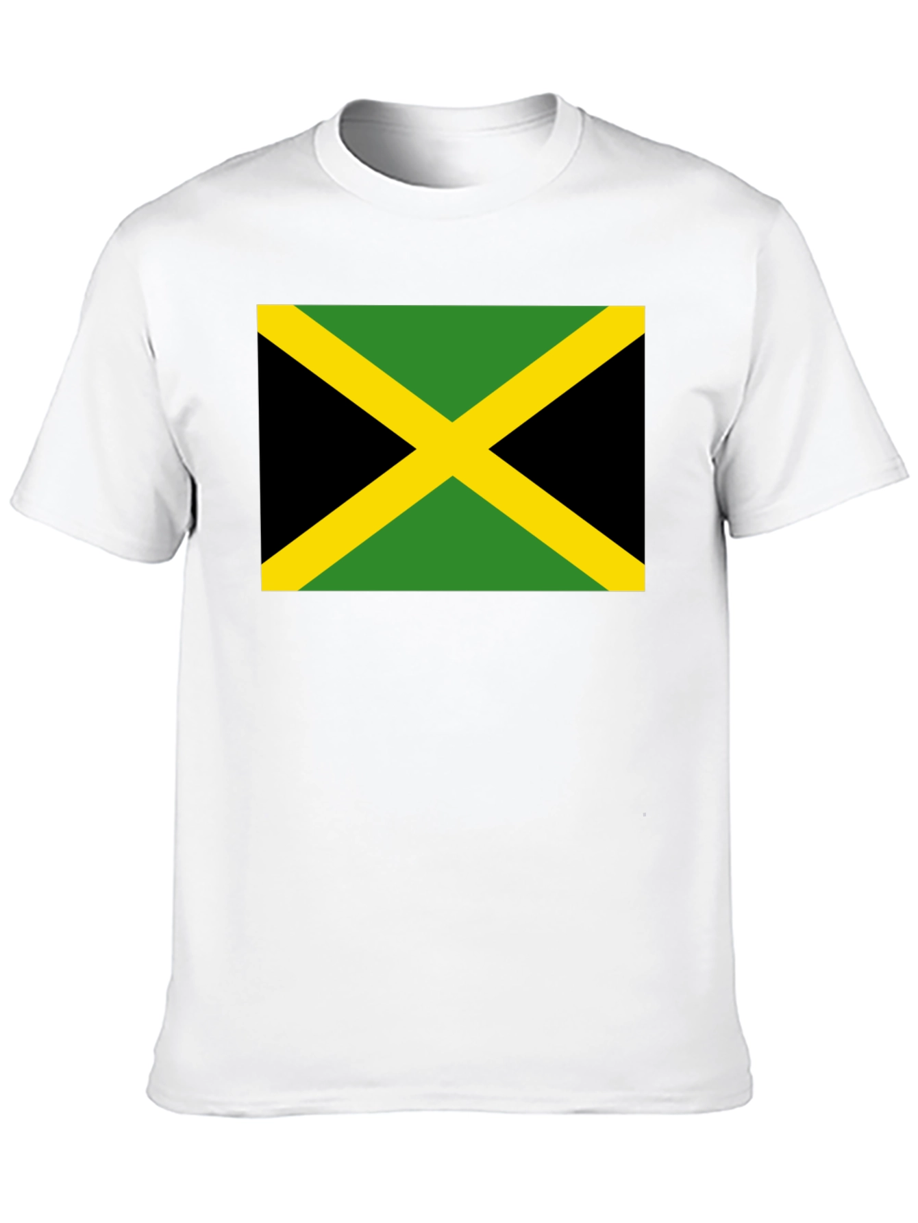 Jamaica Flag T-Shirt - Black Cotton Tee