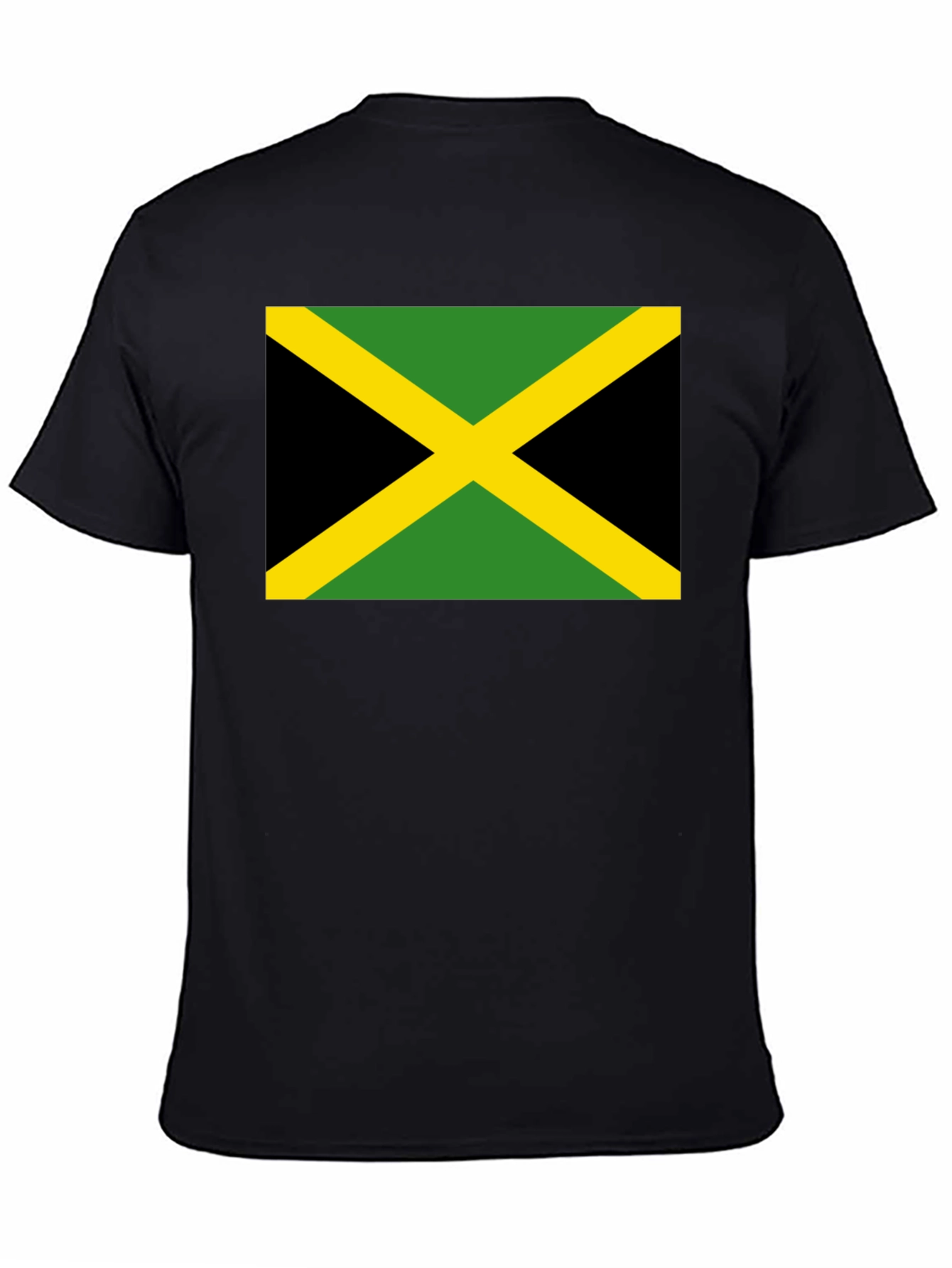Jamaica Flag T-Shirt - Black Cotton Tee