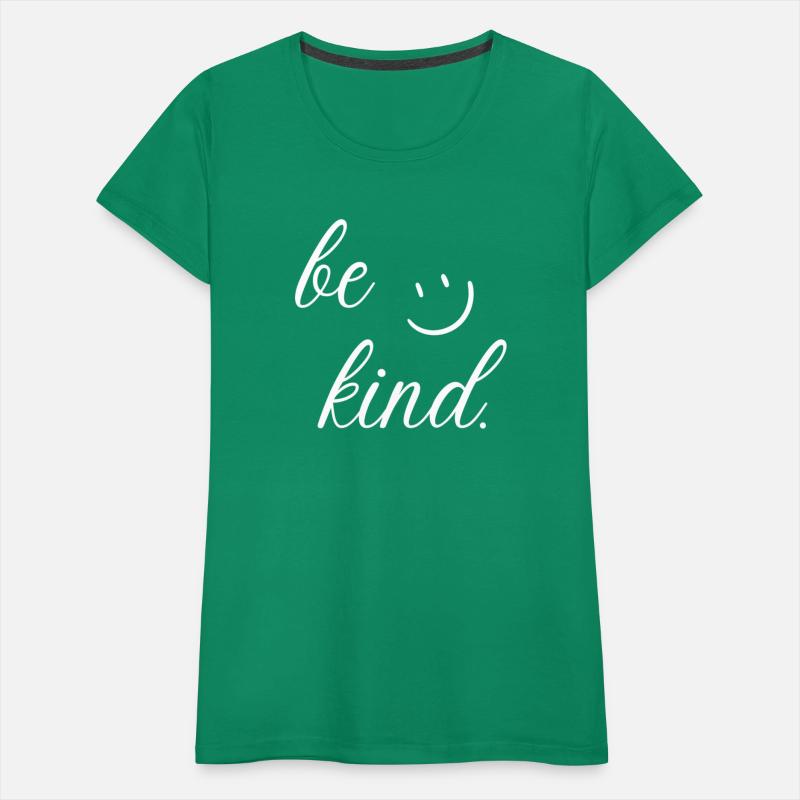 be kind simple typography with happy face