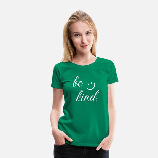 be kind simple typography with happy face