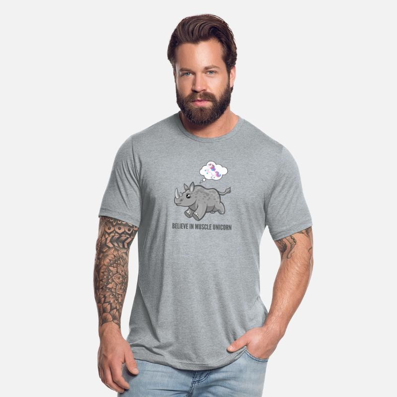 Believe In Muscle Unicorn Funny Rhino Cute Animal
