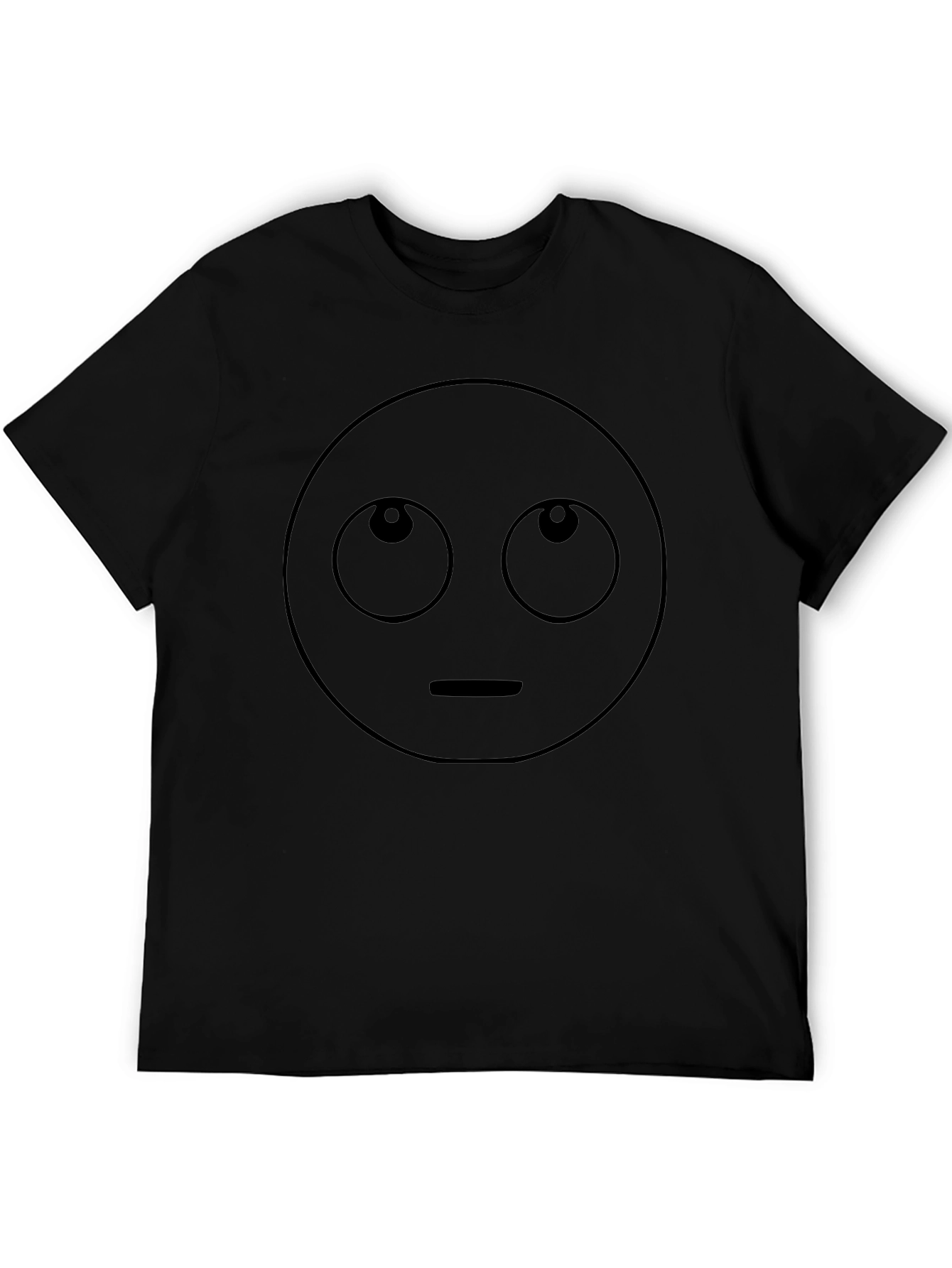 Looking Up Emoji T-Shirt - Black