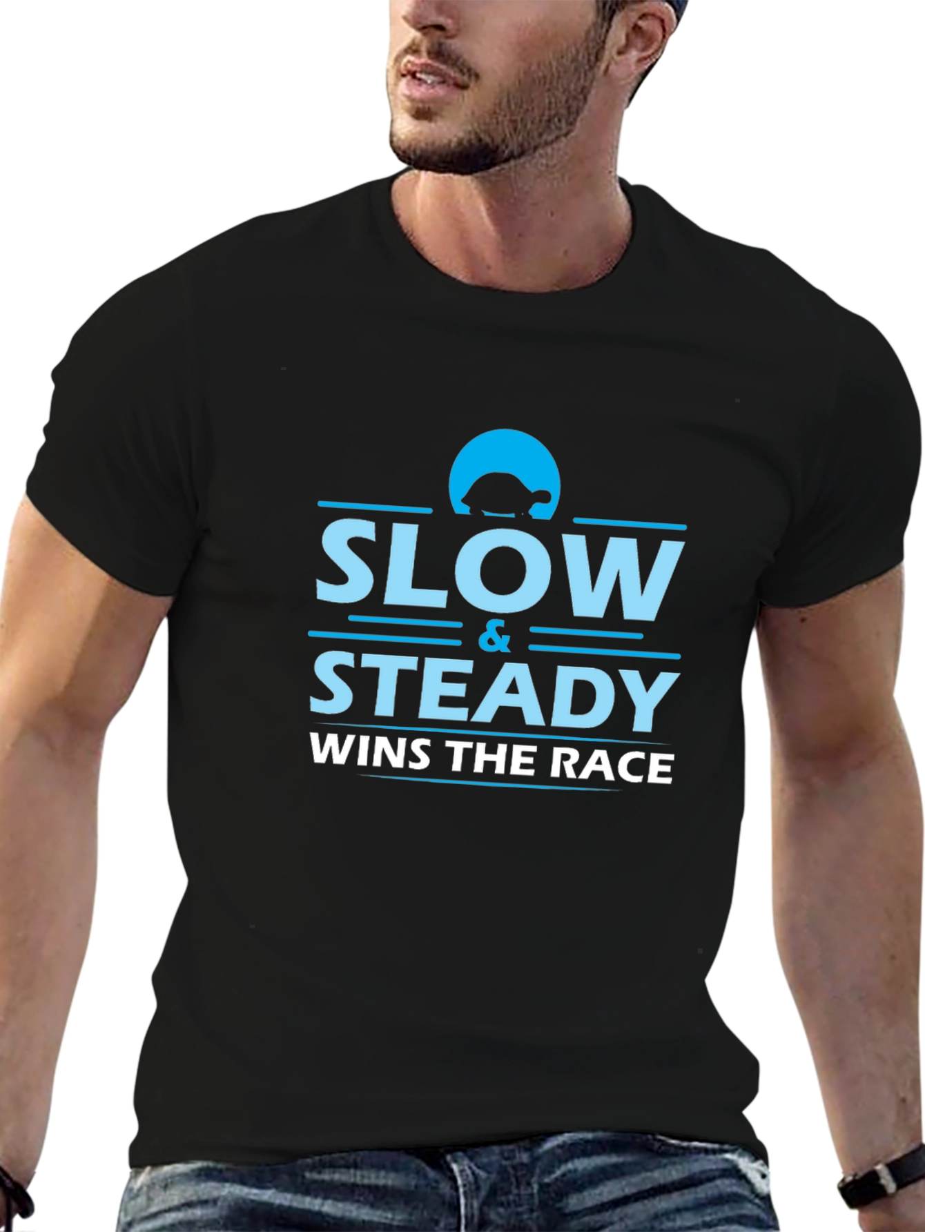 Slow and Steady Wins the Race Black T-Shirt