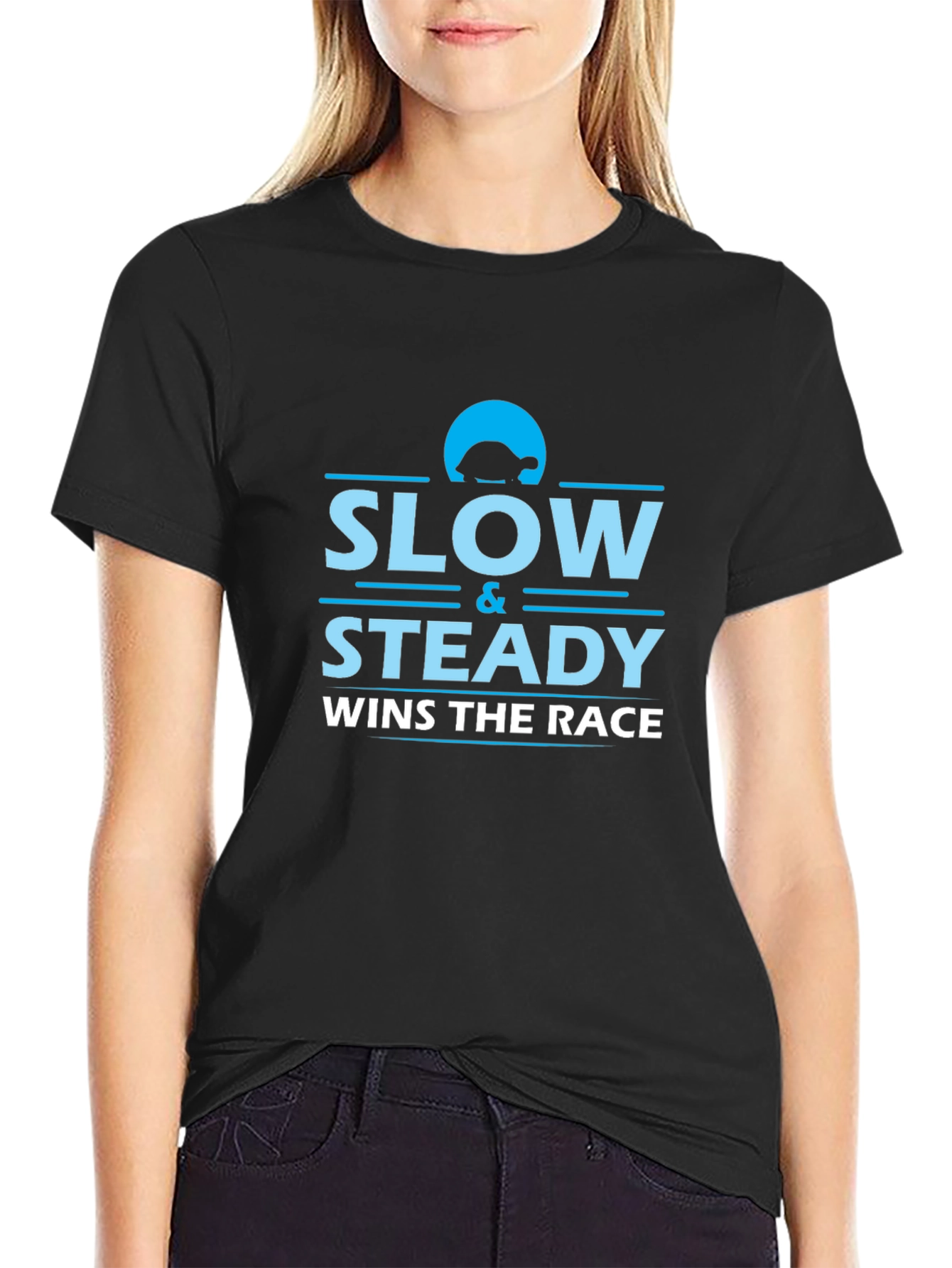 Slow and Steady Wins the Race Black T-Shirt