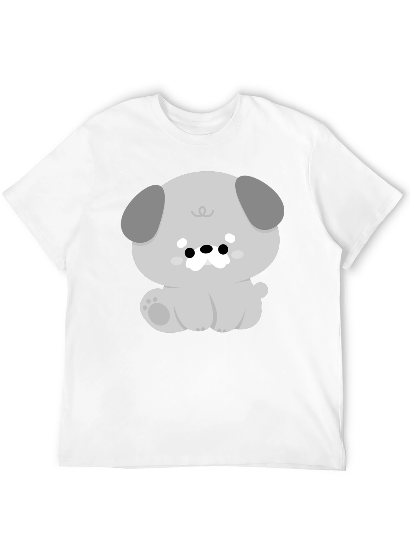 Cute Dog Graphic Black Tee
