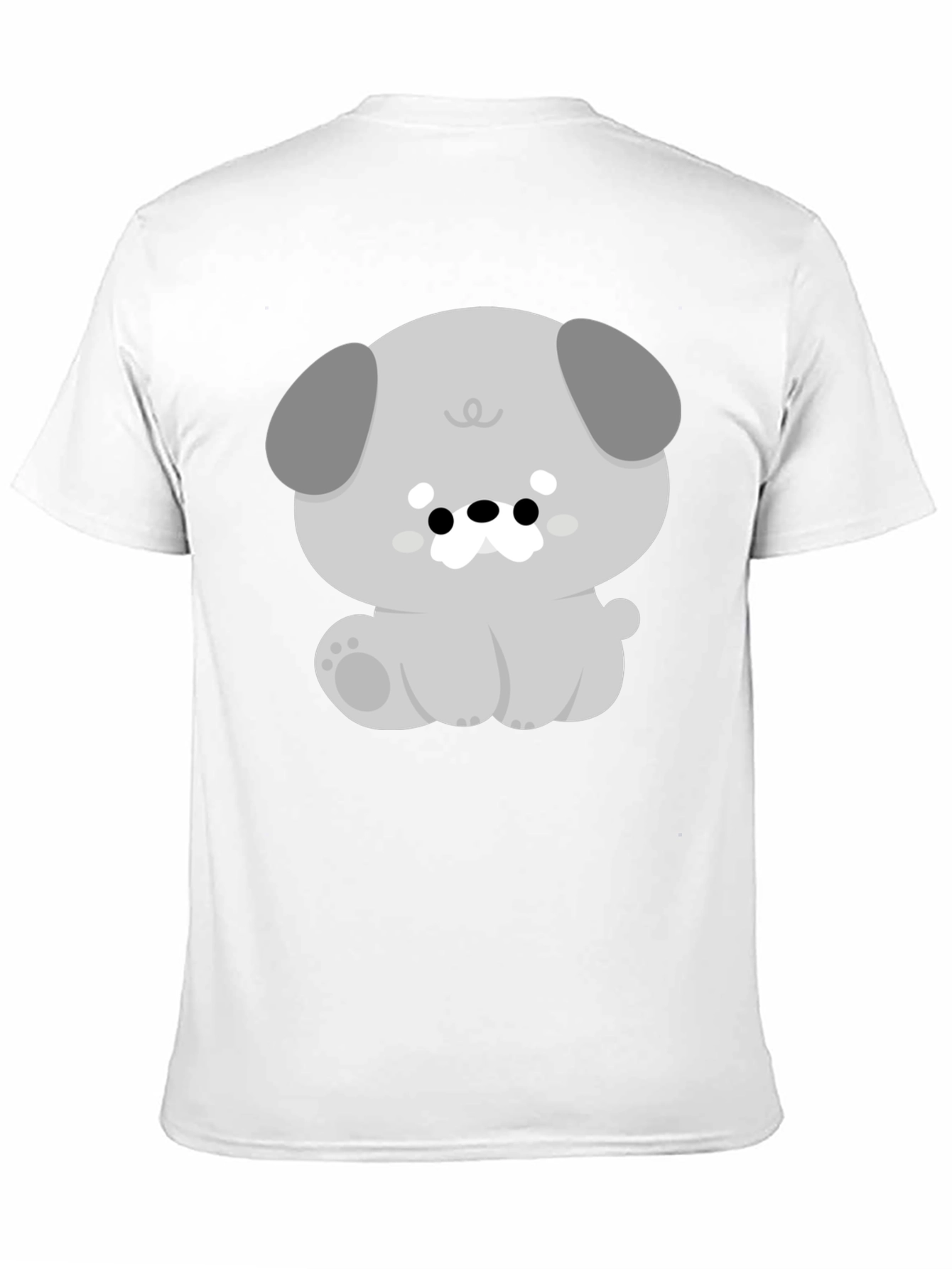 Cute Dog Graphic Black Tee