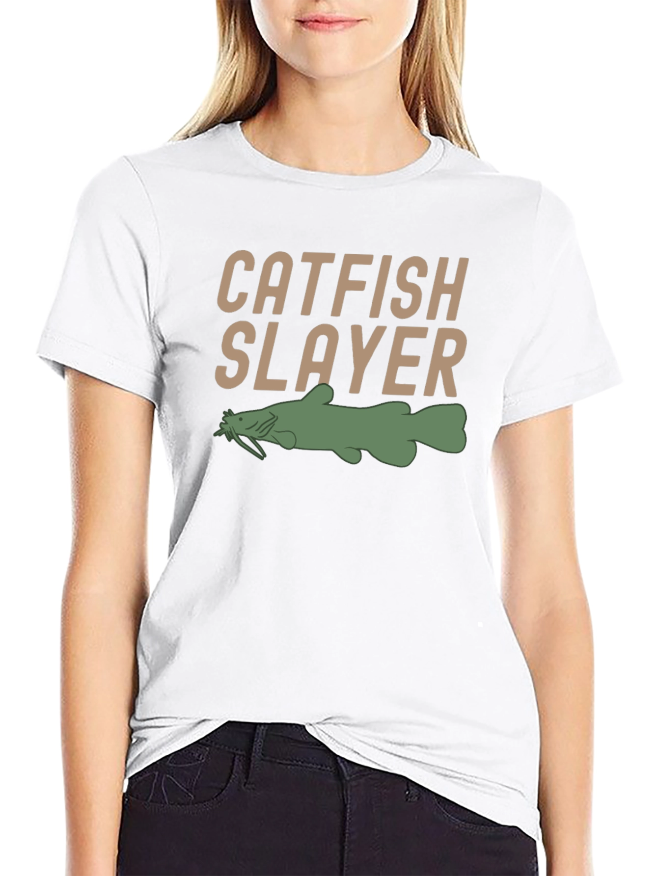 Catfish Slayer T-Shirt - Fishing Humor Tee
