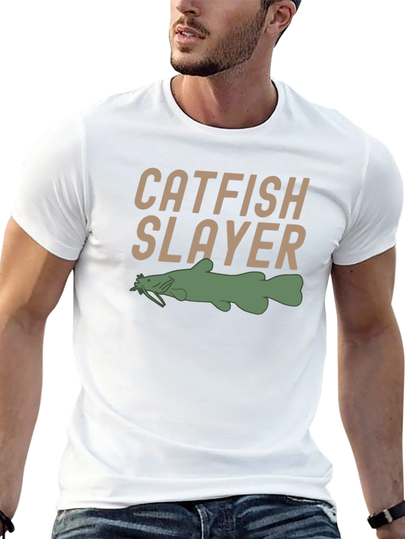 Catfish Slayer T-Shirt - Fishing Humor Tee