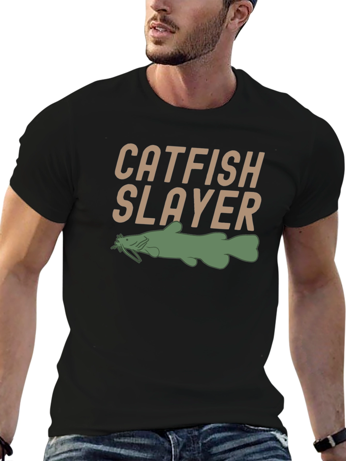 Catfish Slayer T-Shirt - Fishing Humor Tee