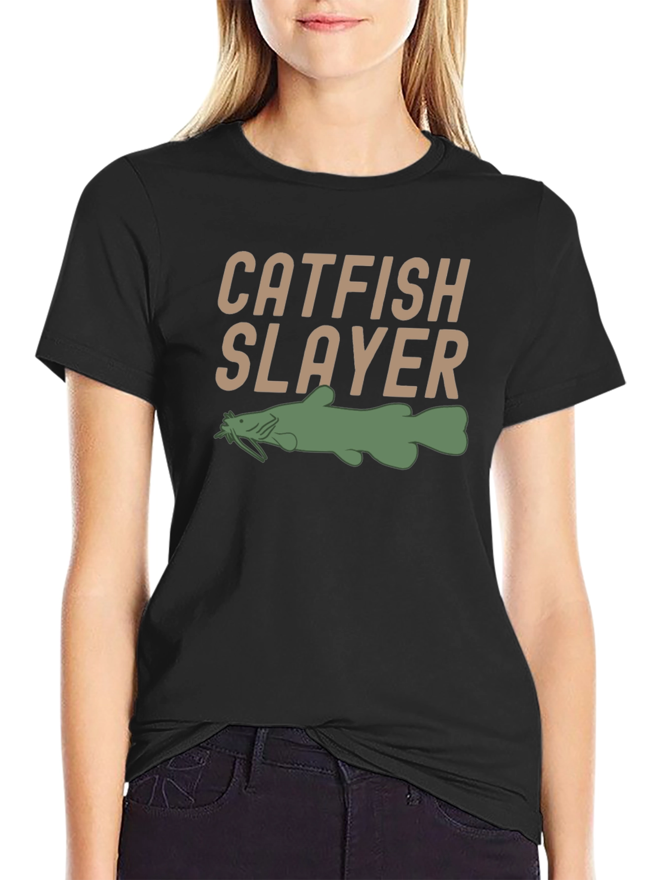 Catfish Slayer T-Shirt - Fishing Humor Tee