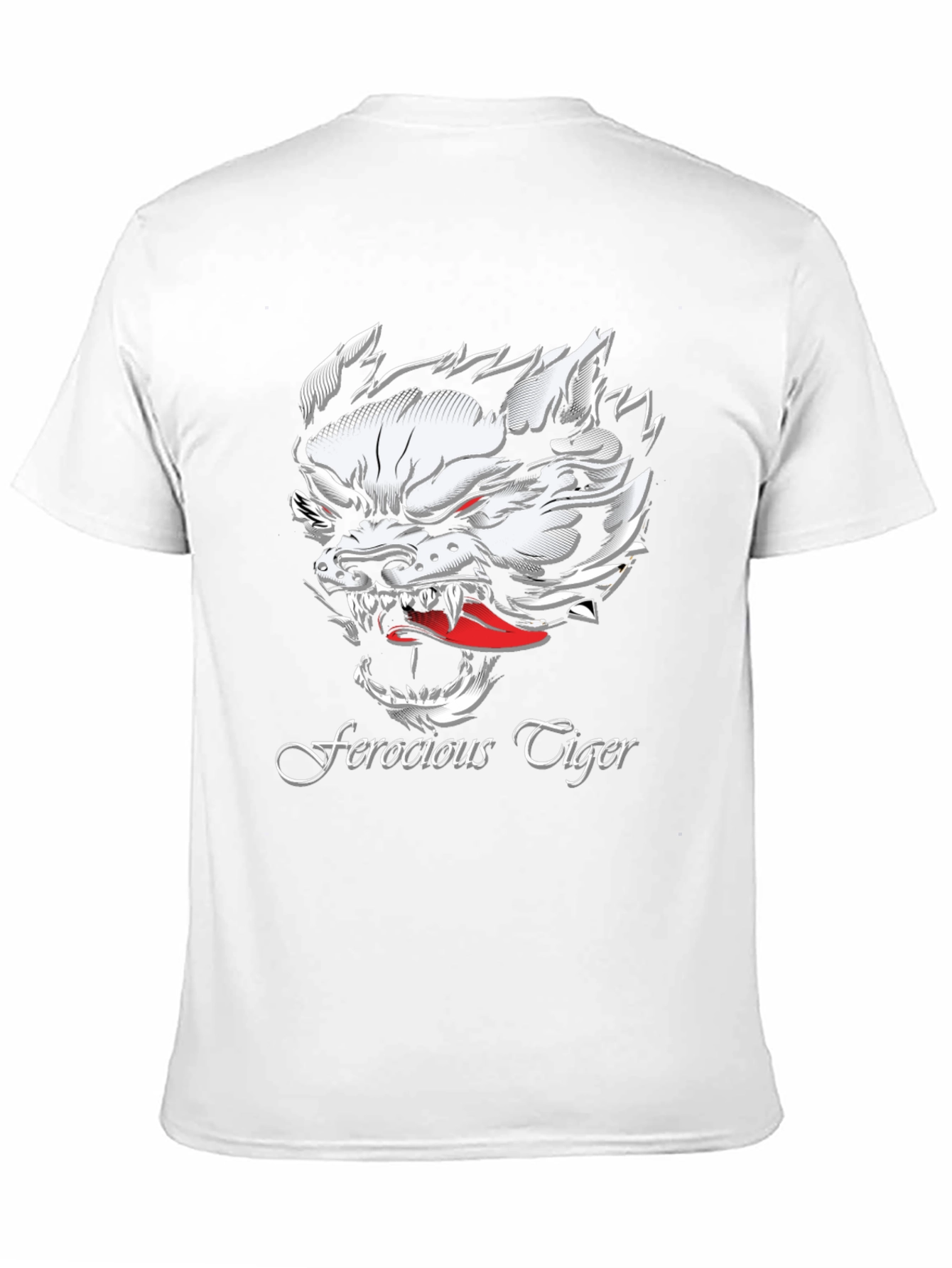 Ferocious Tiger Graphic Black T-Shirt