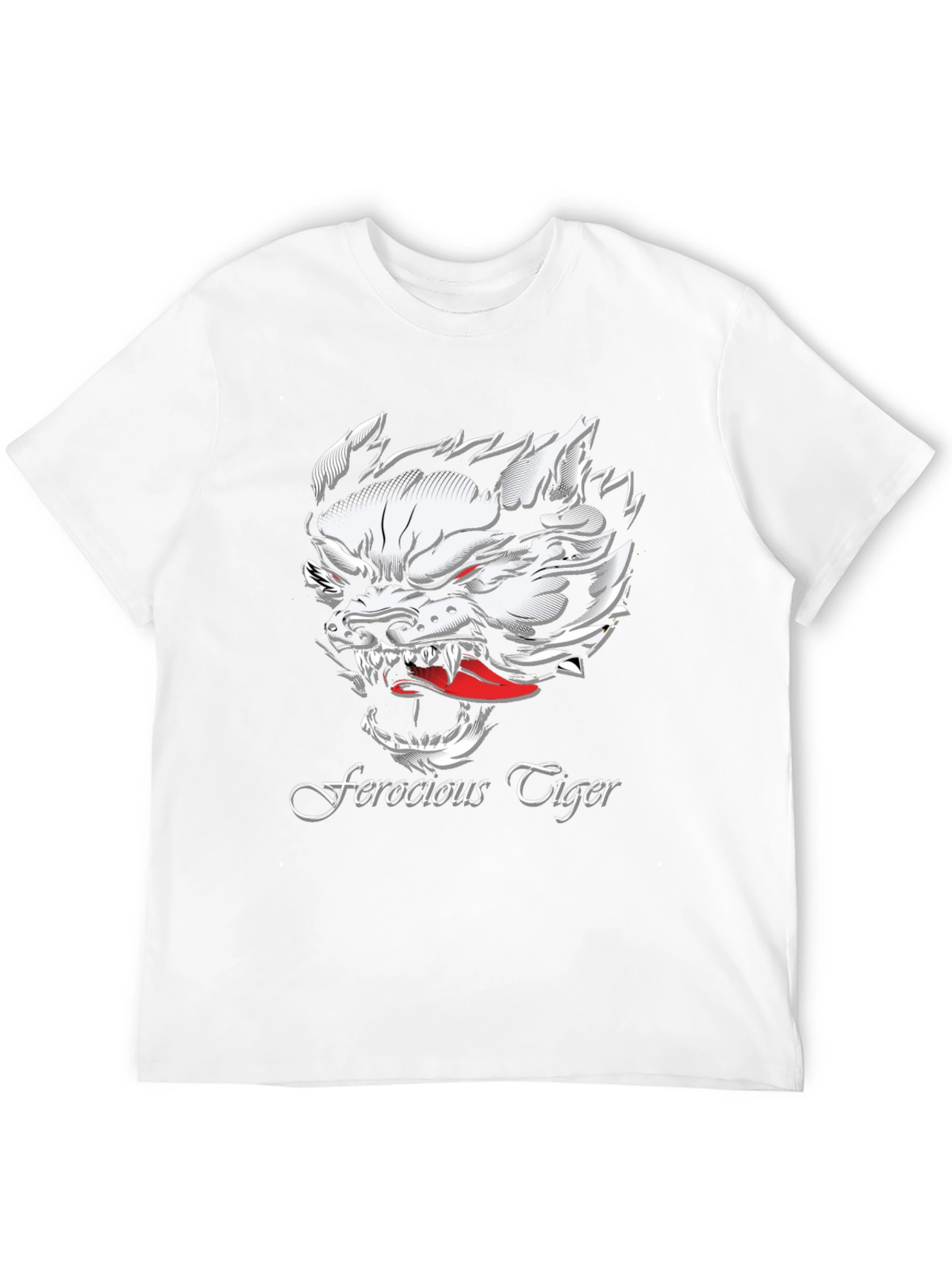 Ferocious Tiger Graphic Black T-Shirt