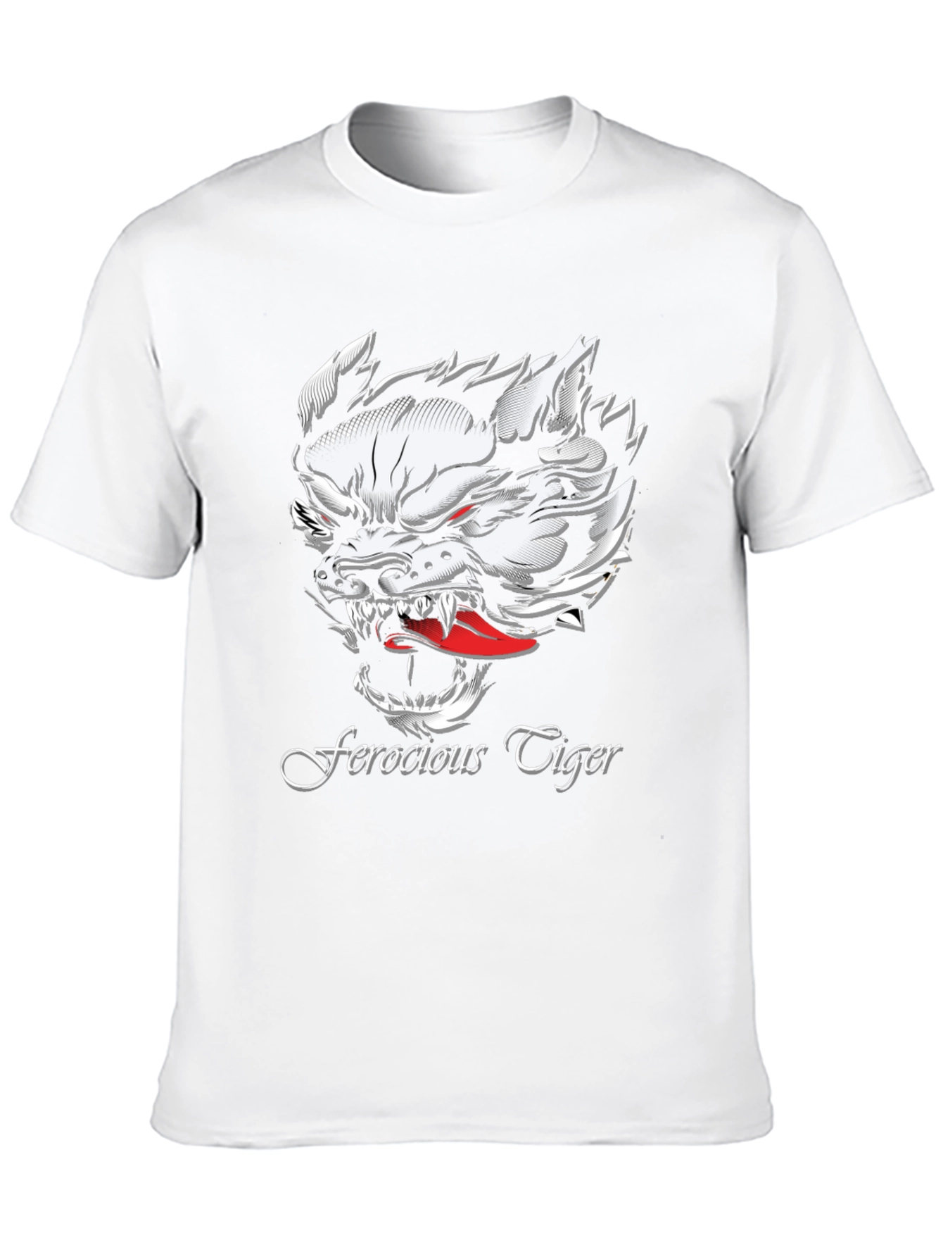 Ferocious Tiger Graphic Black T-Shirt