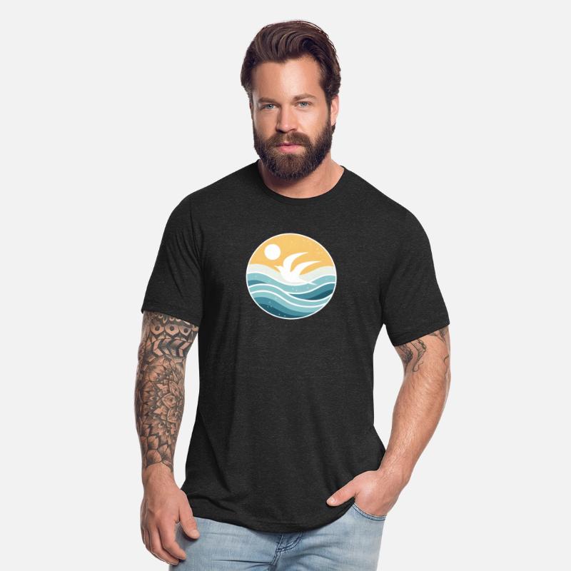 Bird Waves and The sun