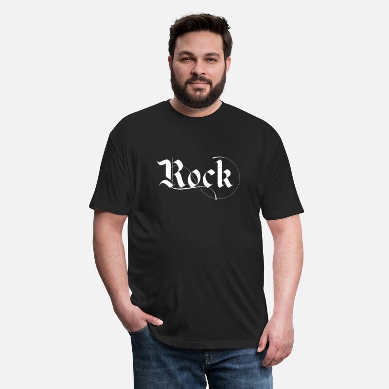 black and white rock typography