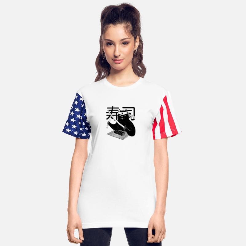 Black Cat Chef Sushi Funny Food Cute Pet Samurai