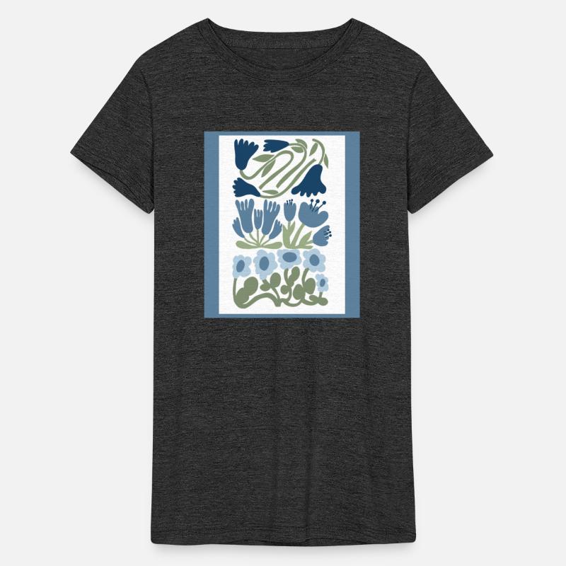 Blue blossoms:A gradient garden of floral elegance