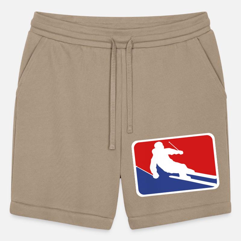 blue red button frame shield ski ride down mountai