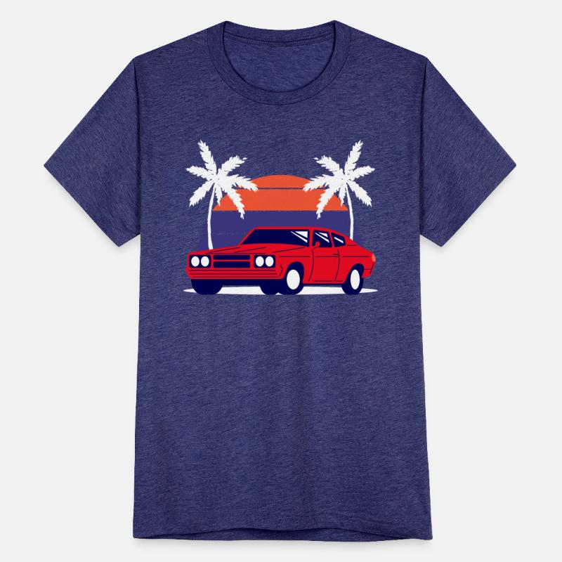 Blue Retro Car Phone Wallpaper