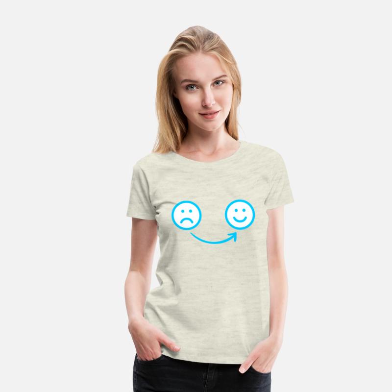 Blue Sad to Happy Face Design