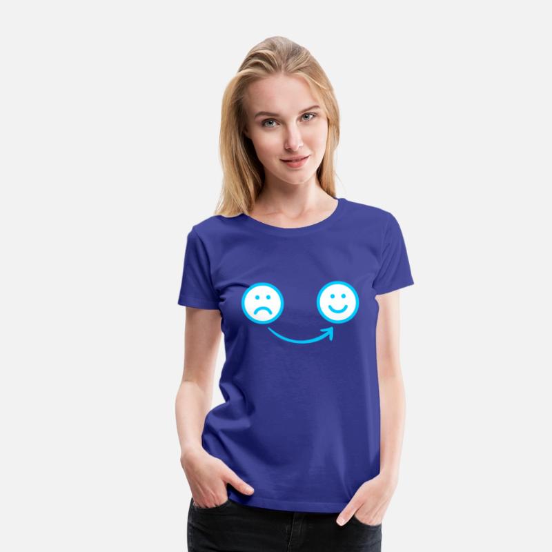 Blue Sad to Happy Face Design