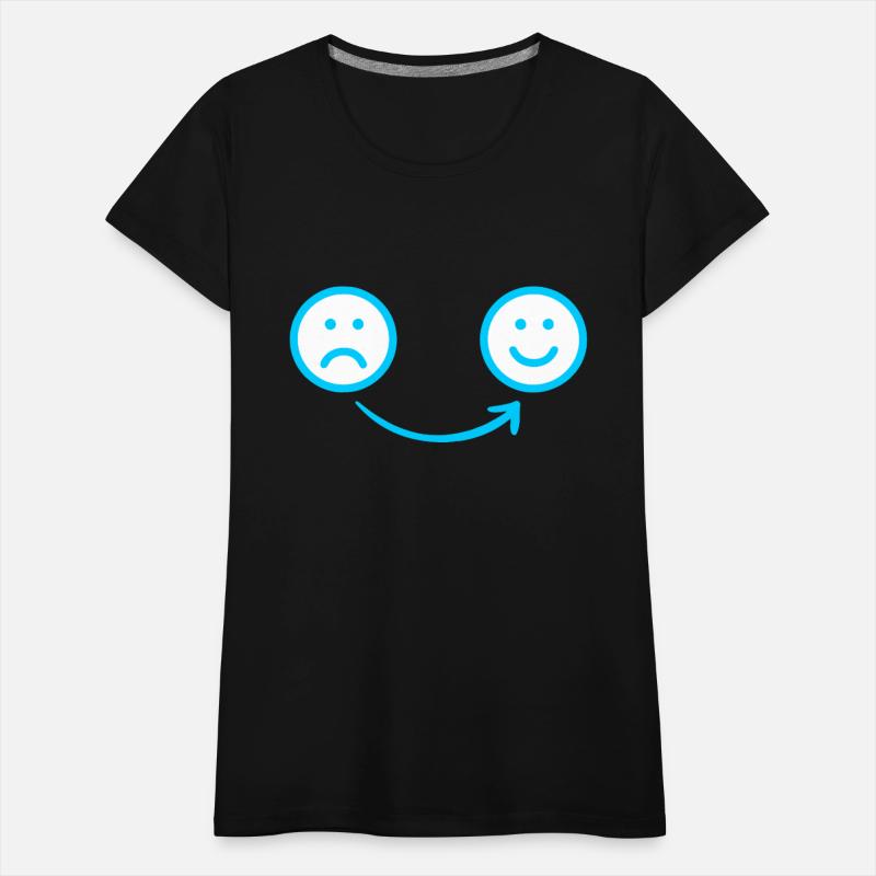 Blue Sad to Happy Face Design