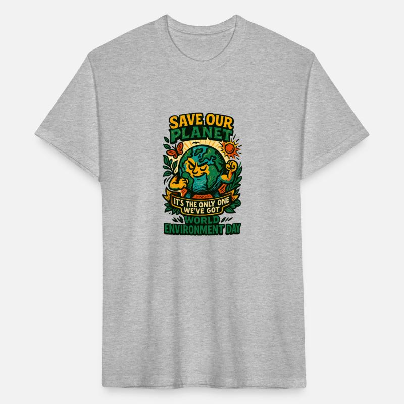 Bold Earth Activist Retro Design World Environment