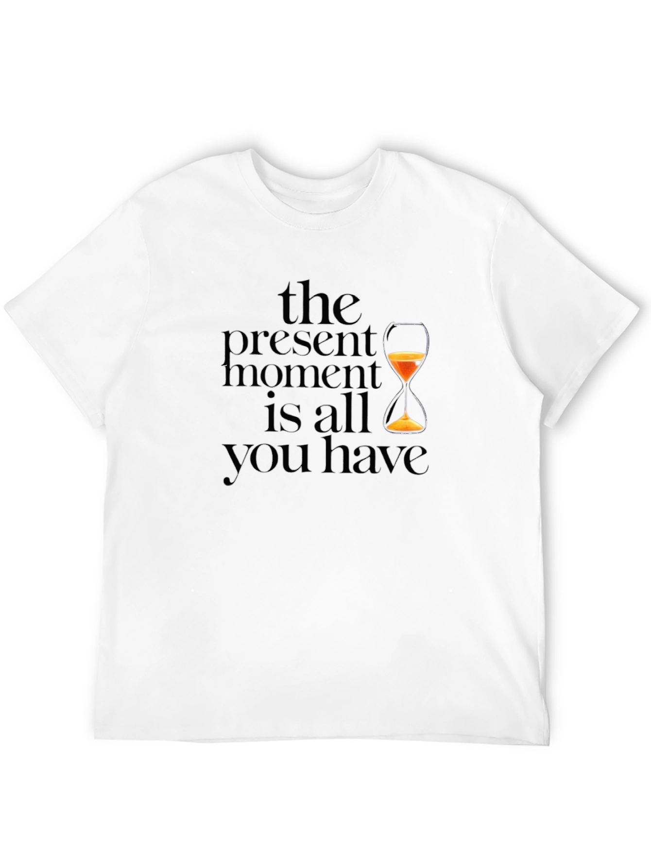 Present Moment Graphic Tee - Black Crew Neck