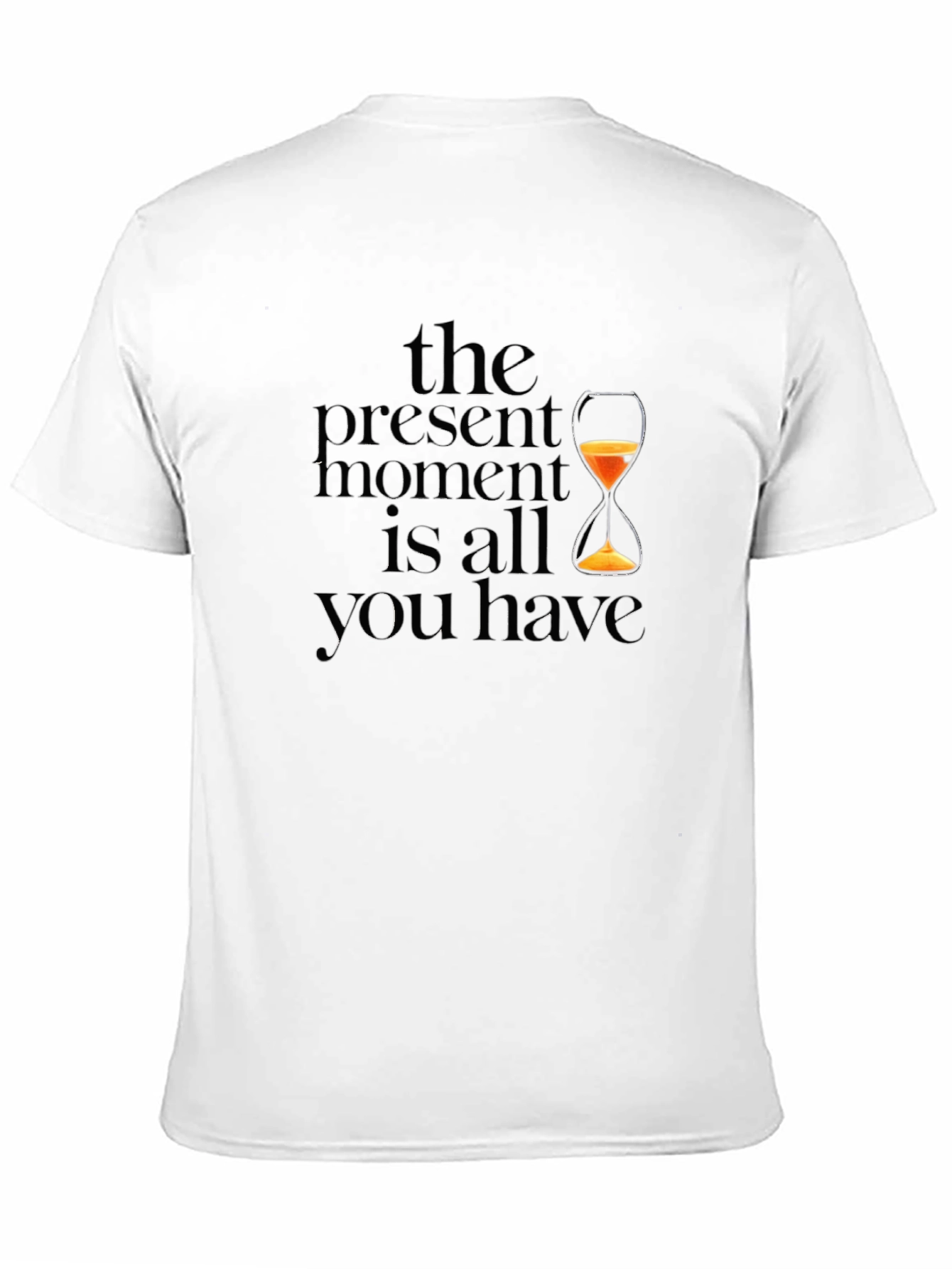 Present Moment Graphic Tee - Black Crew Neck