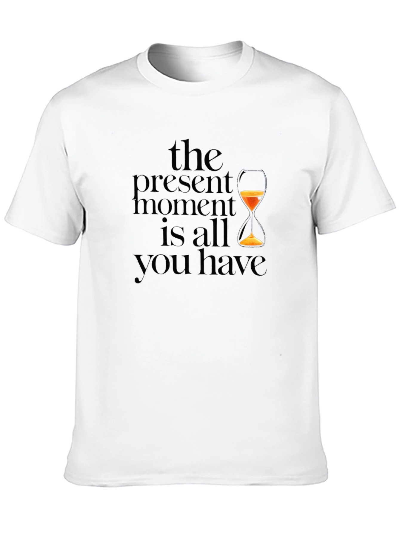 Present Moment Graphic Tee - Black Crew Neck